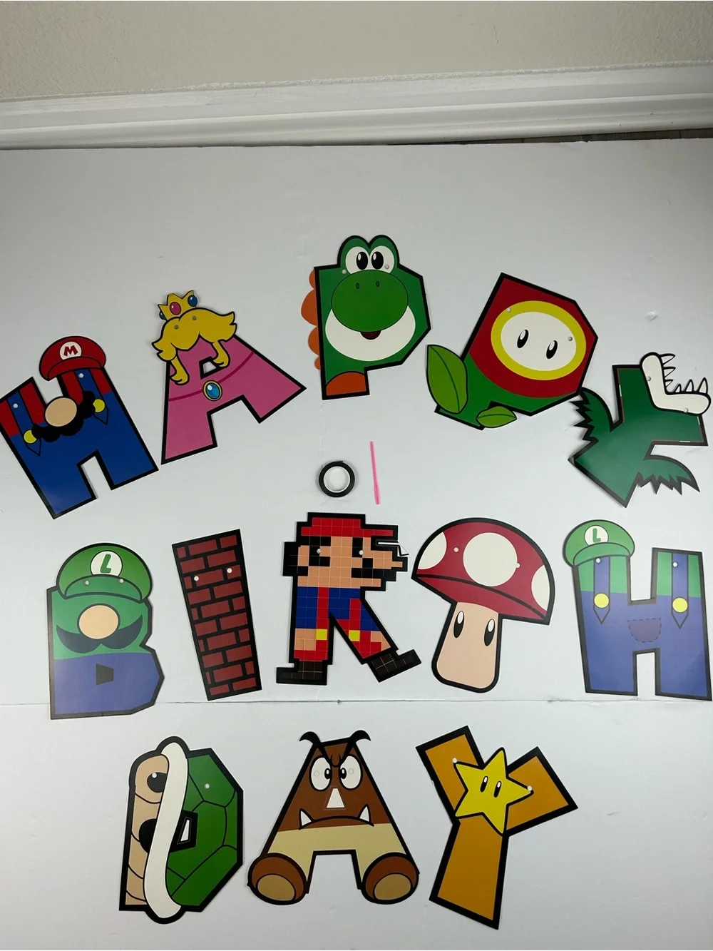 Super Mario Birthday Party Supplies Kit 137 Pc Plates Banner Backdrop Favors NEW